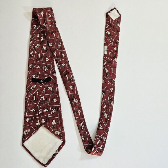 Le Galion Silk Tie Yahts Boats AOP 527C France Made Boho Nautical Preppy W4 L56" - Picture 16 of 16